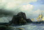 欧式海景油画 风景油画 手绘