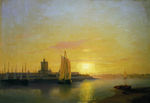 欧式海景油画 风景油画 手绘