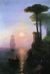 欧式海景油画 风景油画 手绘