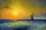 欧式海景油画 风景油画 手绘