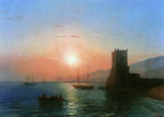 欧式海景油画 风景油画 手绘