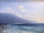 欧式海景油画 风景油画 手绘
