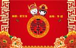 红色婚礼背景