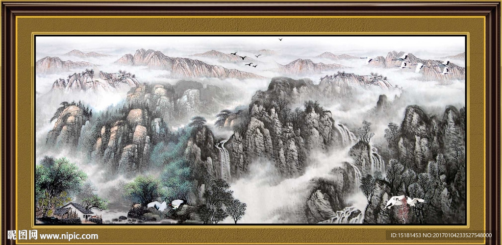 水墨山水画