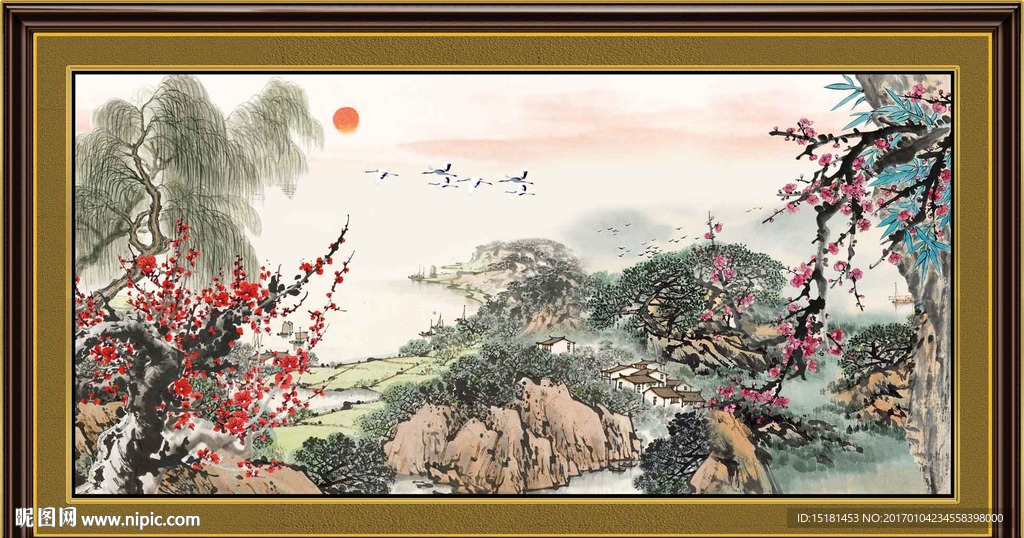 国画梅花