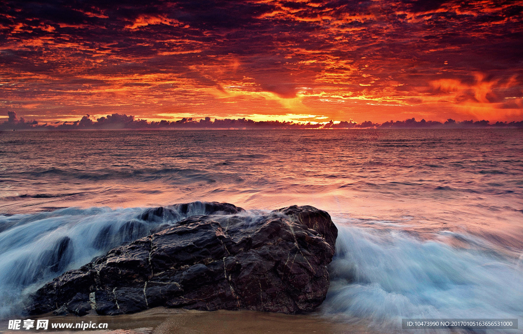 夕阳唯美海景