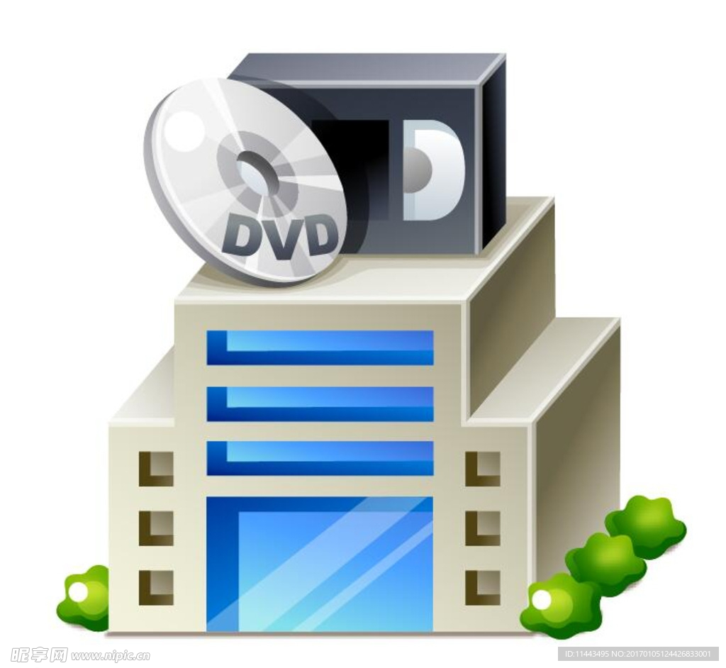DVD唱片公司立体图标