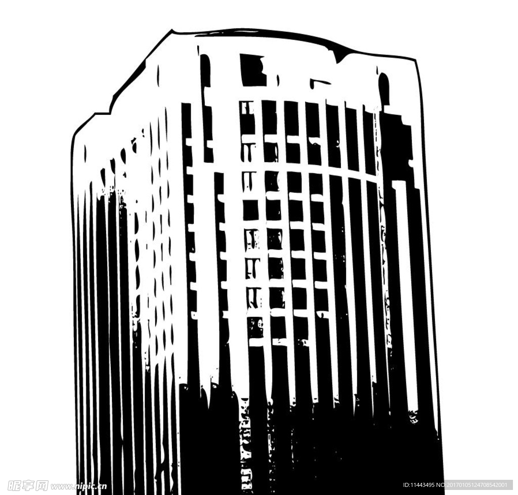 破迹斑斑的建筑