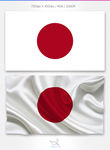 日本国旗分层psd