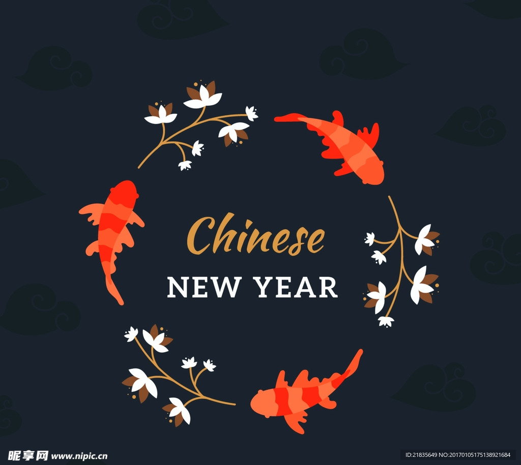 新年锦鲤背景图