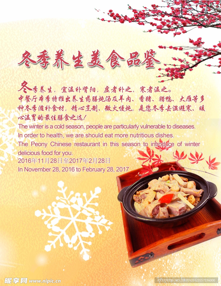 冬季养生美食海报
