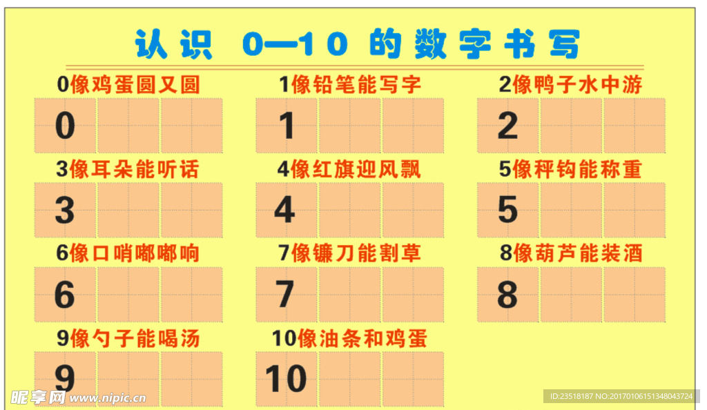 认识数字1-10