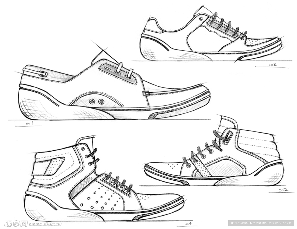 运动鞋设计图