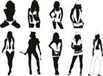 性感女孩剪影自由