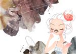 彩妆美少女人物插画