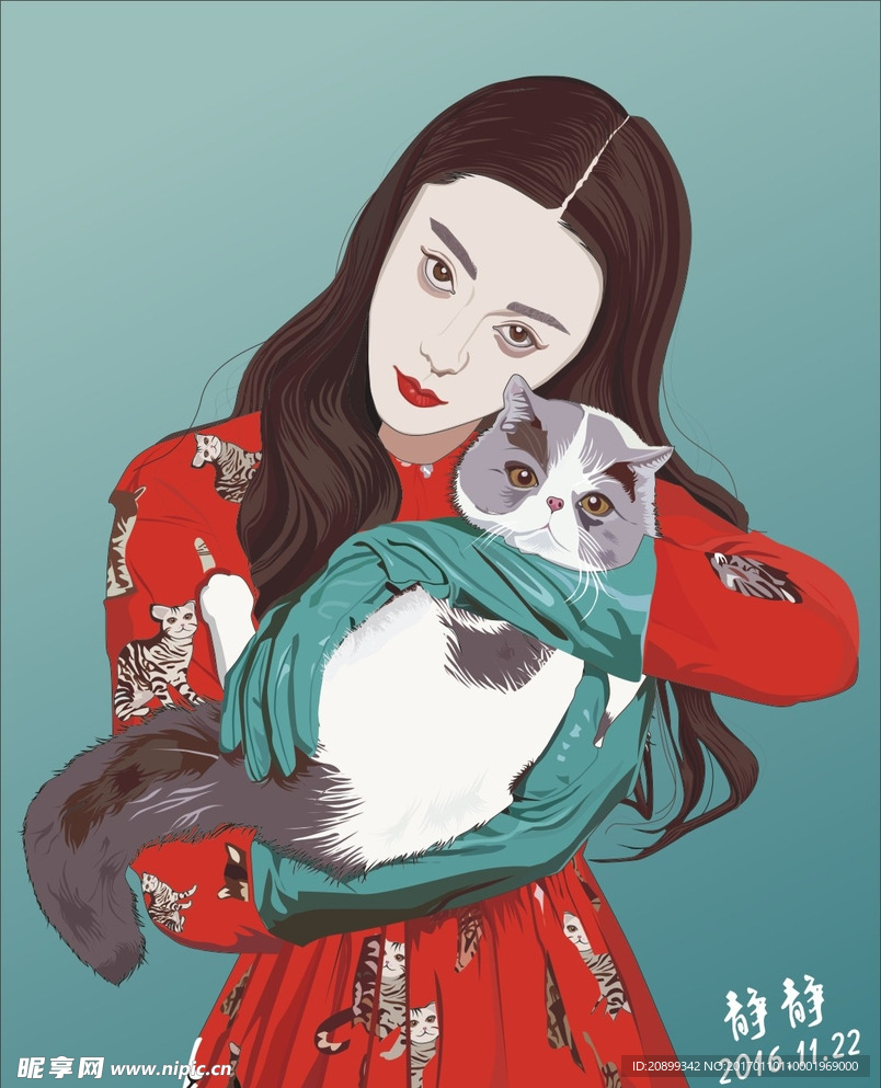 卡通美女冰冰