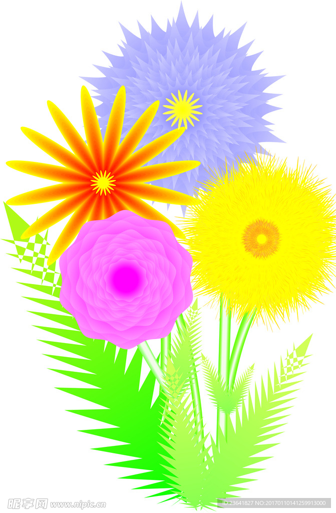 四朵花
