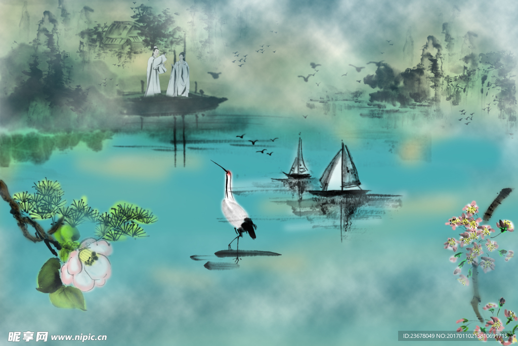 水墨风景图