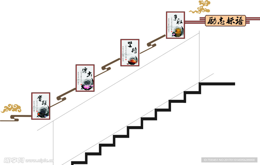 校园楼梯励志文化