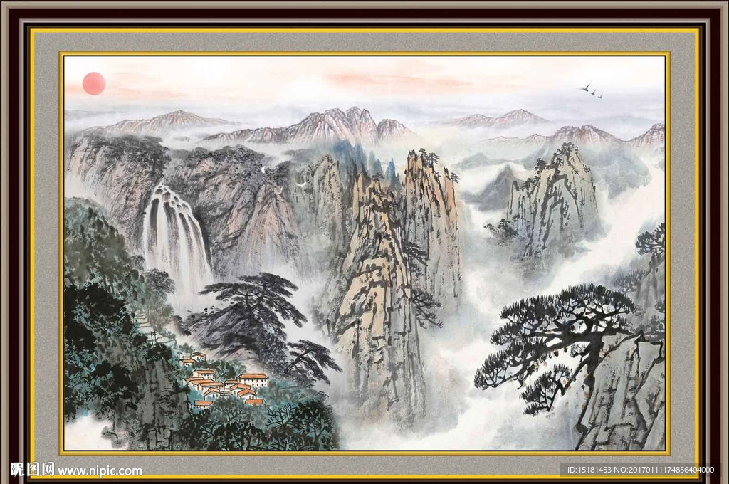 水墨山水画