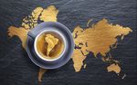 咖啡地图创意式摄影高清图