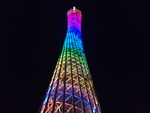 多彩夜色的广州塔