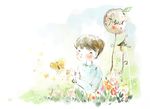卡通花朵人物素材