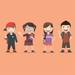上学的学生孩子
