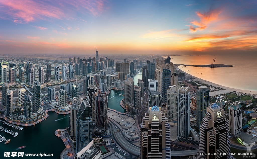 全景城市 湖