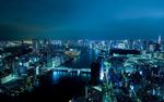 全景城市夜景