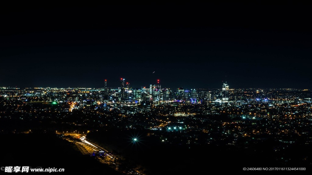 全景城市 夜景