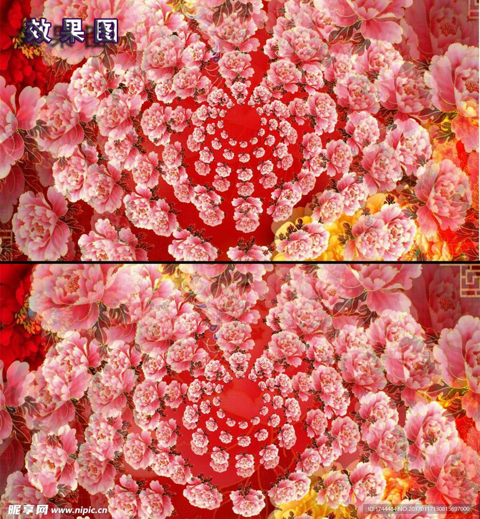 唯美节日富贵红牡丹放花视频背景