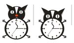 逗趣卡通猫型矢量闹钟外观设计