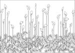 大型背景矢量花纹装饰画