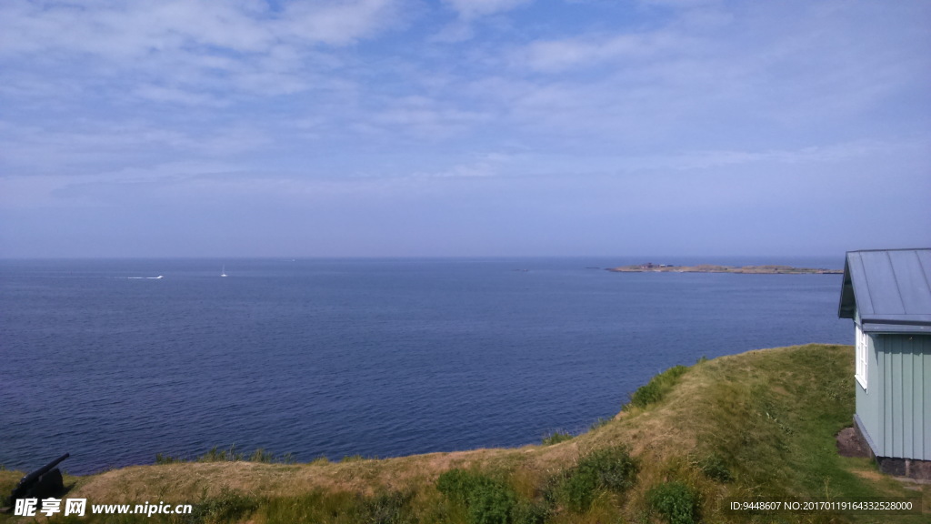 平静大海海边图片