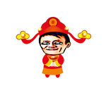 马云首富财神Q版彩绘头像