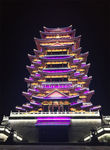 古建筑广东惠州合江楼夜景
