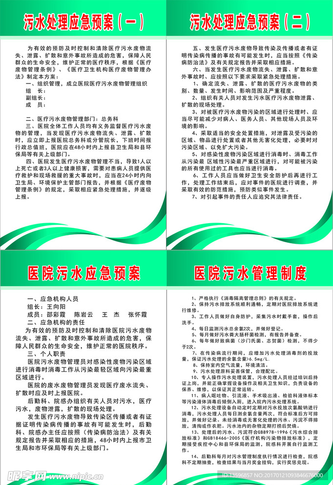 污水处理应急预案及管理制度