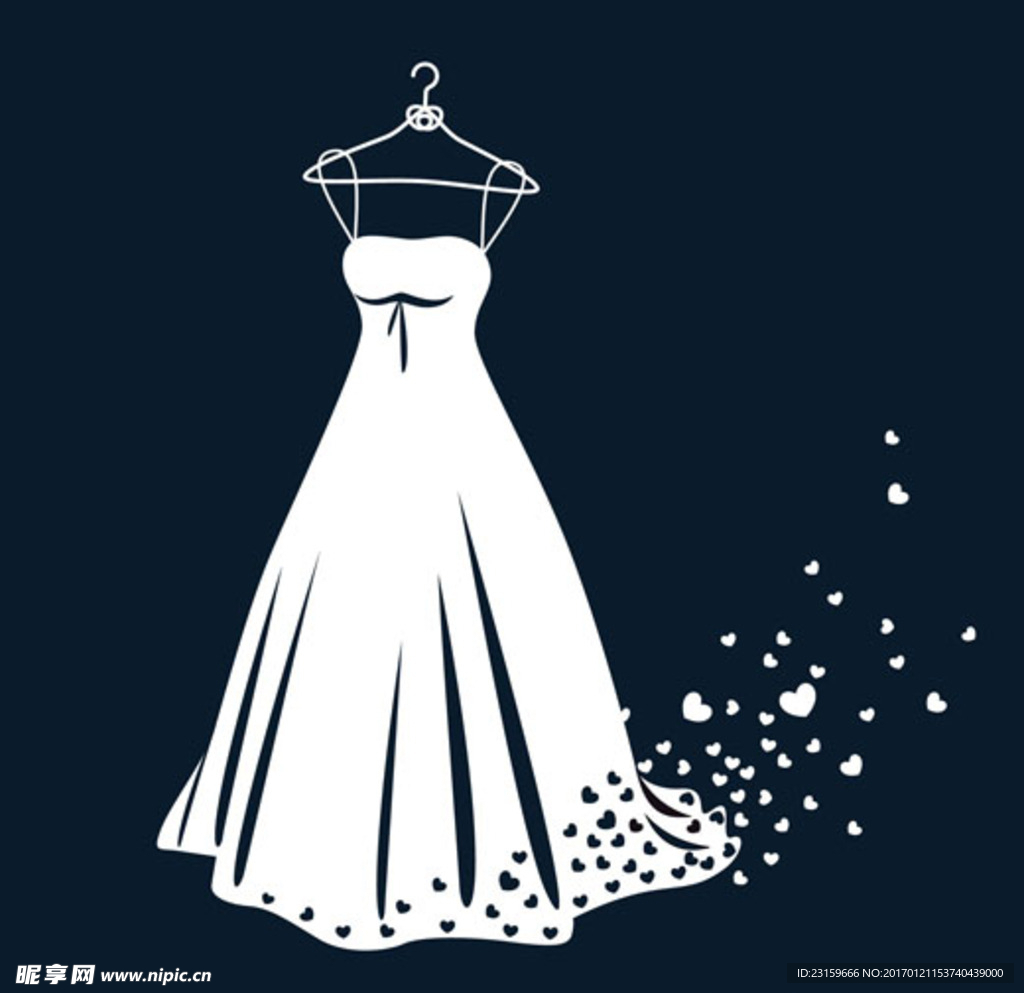 婚纱插图