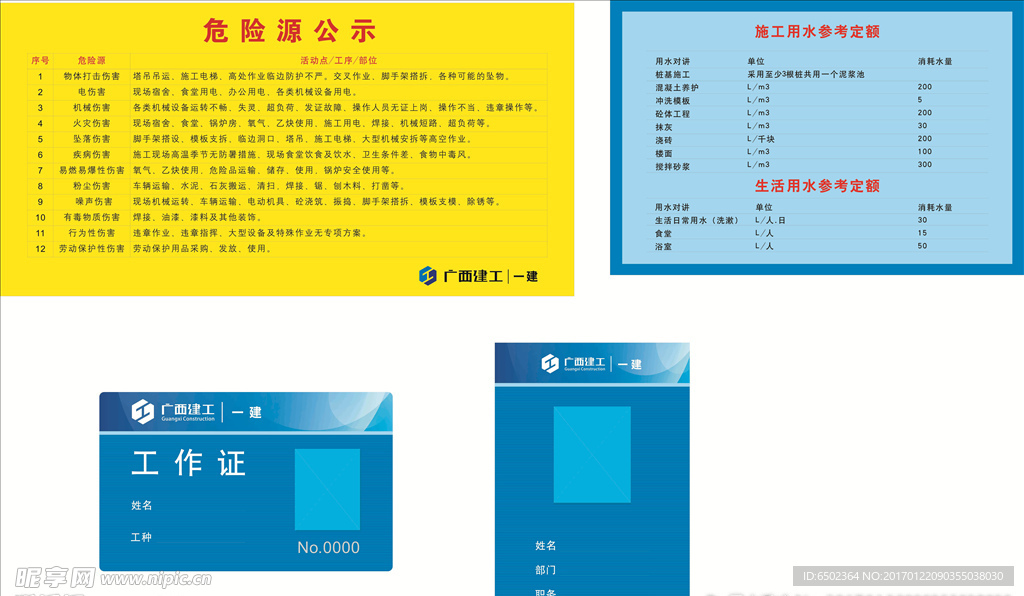 危险源公示 施工用水参考