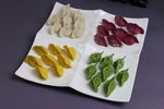 四色蔬菜汁水饺
