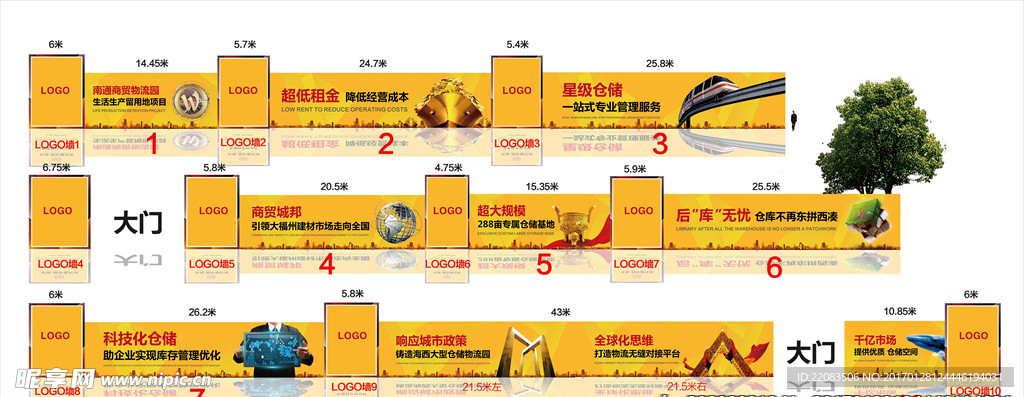 商业地产黄色围墙围挡