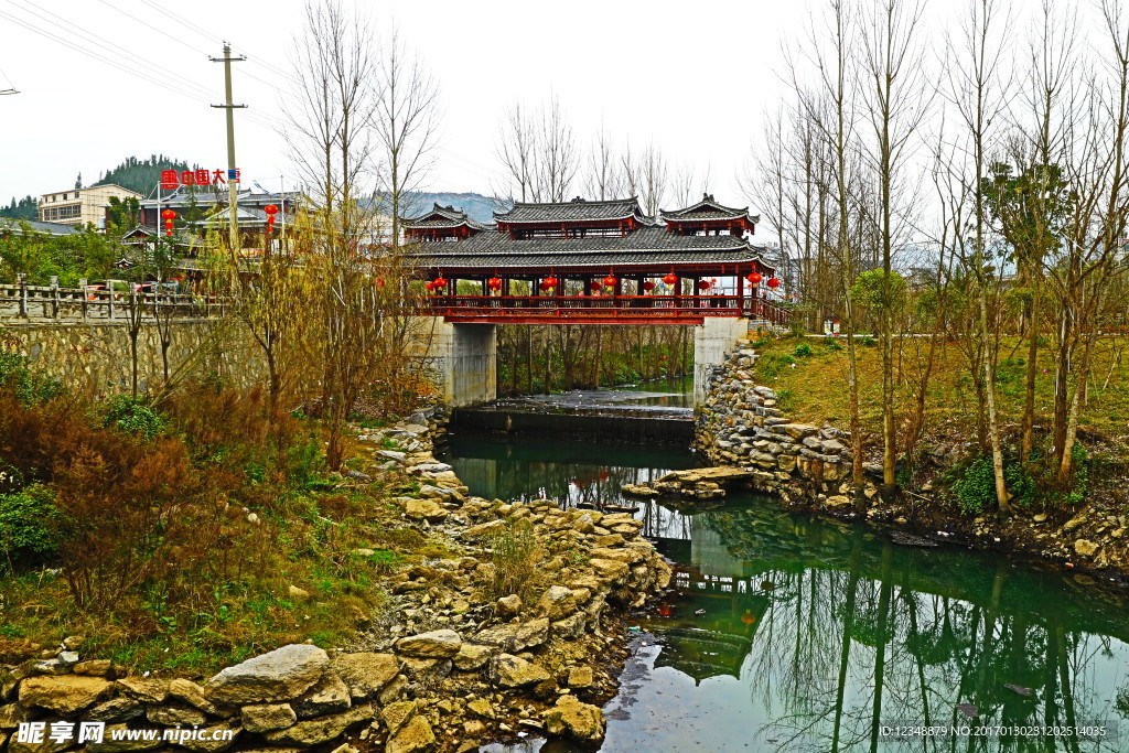 绿荫河河流