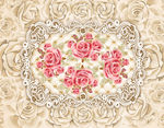 富贵玫瑰欧式花纹背景墙