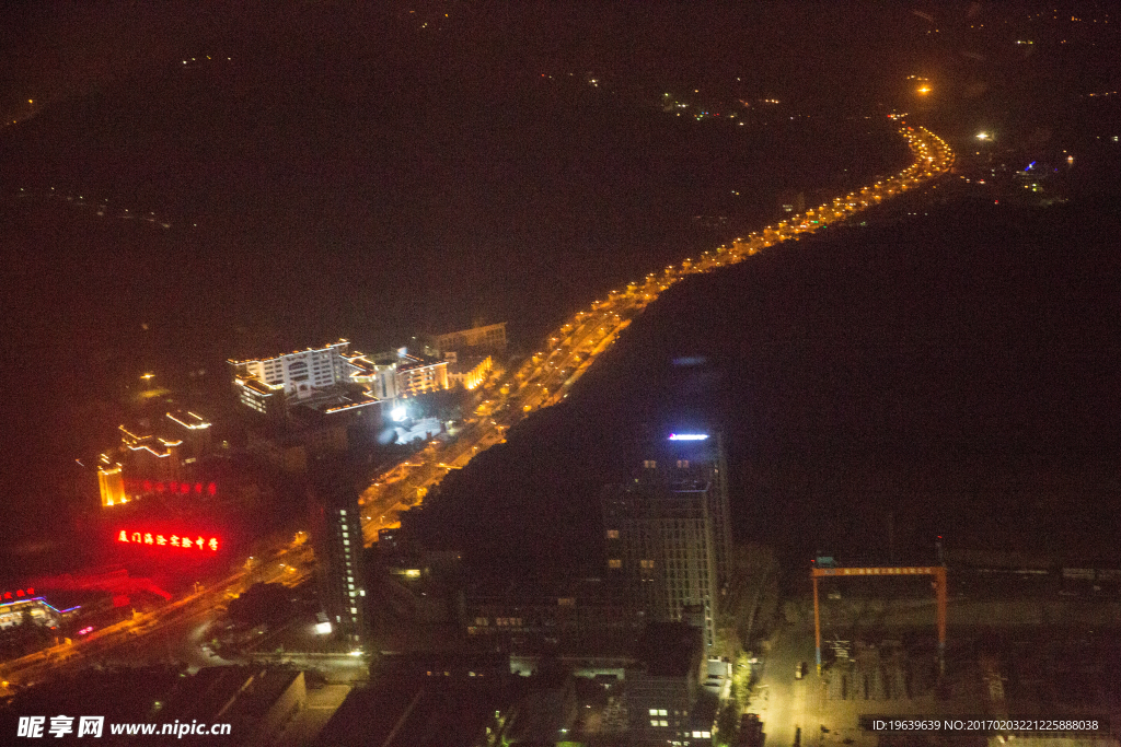 厦门航拍夜景