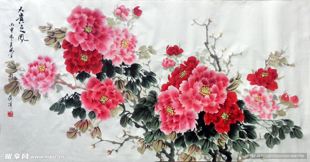 国画牡丹