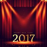 红色帷幕2017新年舞台背景