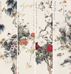 花鸟条屏