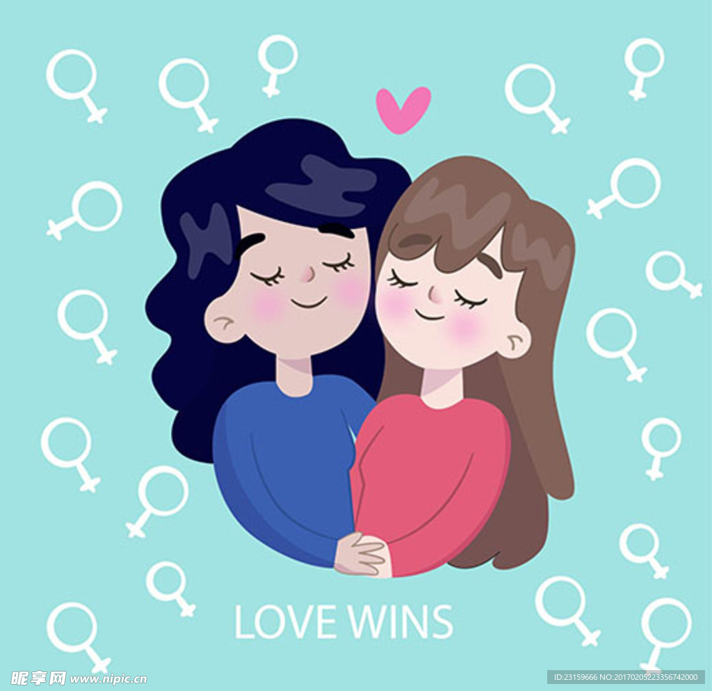 可爱卡通三八妇女节插图