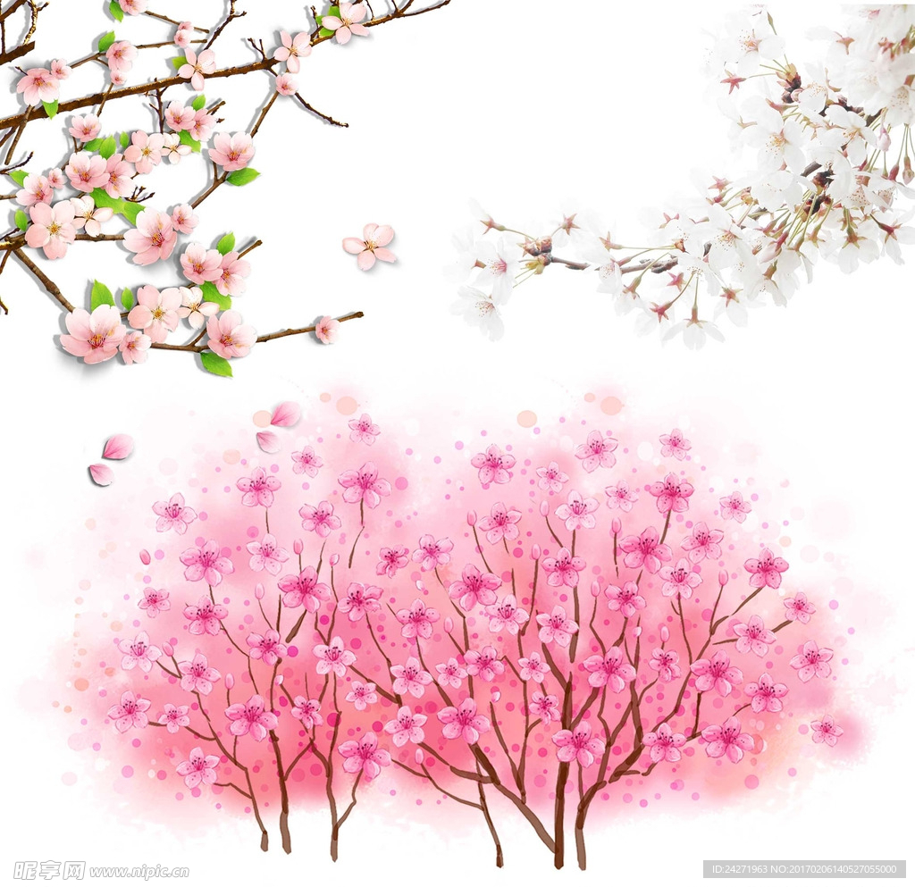 桃花 树木